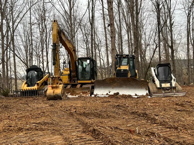 Equipment at a wooded site — image from AAA Land Management’s existing portfolio